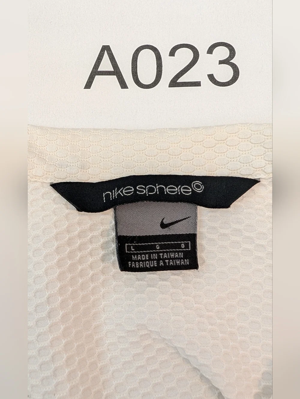 Nike Sphere Men Polo Shirt Size L White  & Blue